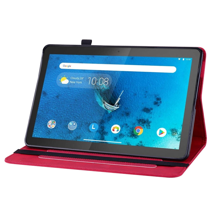 For Lenovo Tab M10 TB-X605 Skin Feel Solid Color Zipper Leather Tablet Case