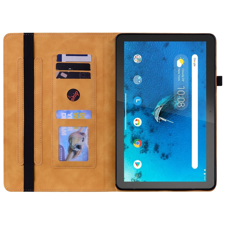 For Lenovo Tab M10 TB-X605 Skin Feel Solid Color Zipper Leather Tablet Case