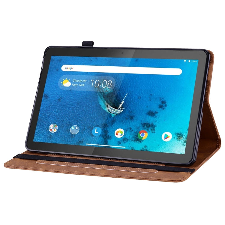 For Lenovo Tab M10 TB-X605 Skin Feel Solid Color Zipper Leather Tablet Case