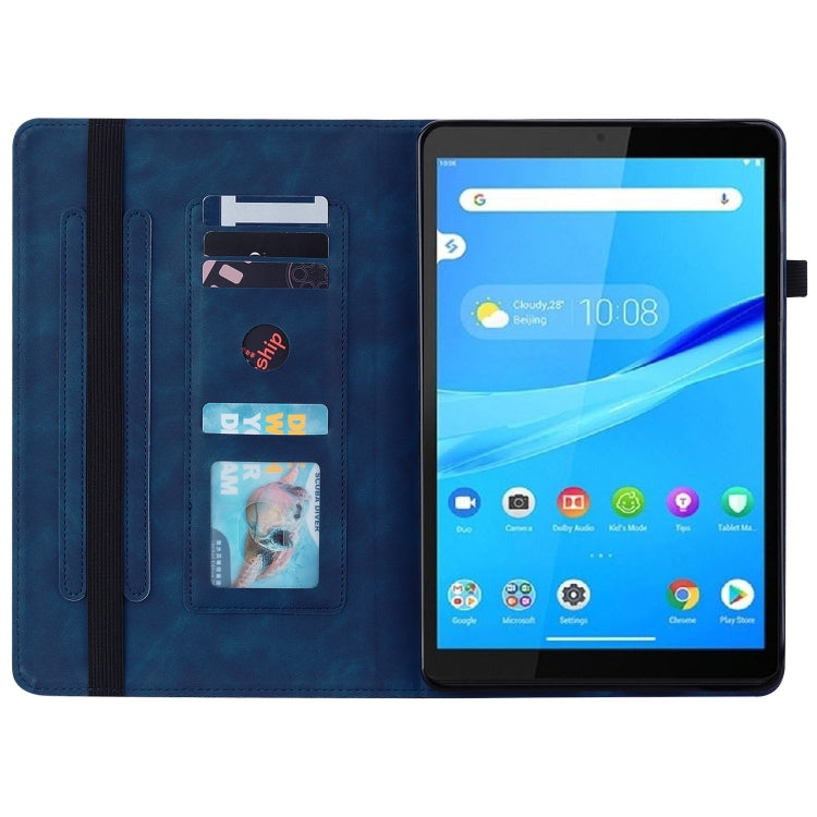For Lenovo Tab M8 HD TB-8505F Skin Feel Solid Color Zipper Leather Tablet Case