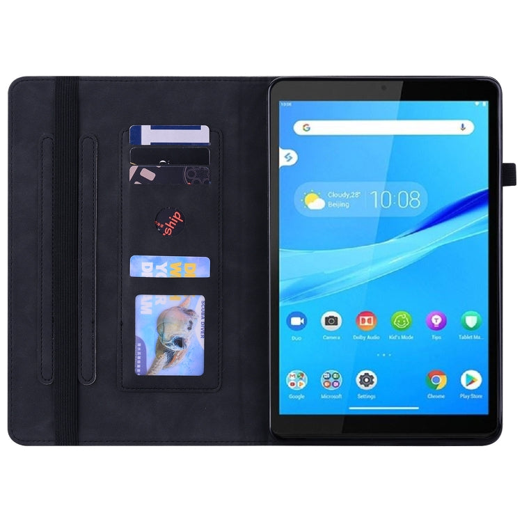 For Lenovo Tab M8 HD TB-8505F Skin Feel Solid Color Zipper Leather Tablet Case