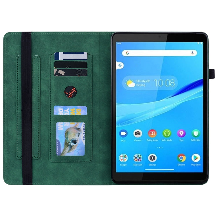 For Lenovo Tab M8 HD TB-8505F Skin Feel Solid Color Zipper Leather Tablet Case