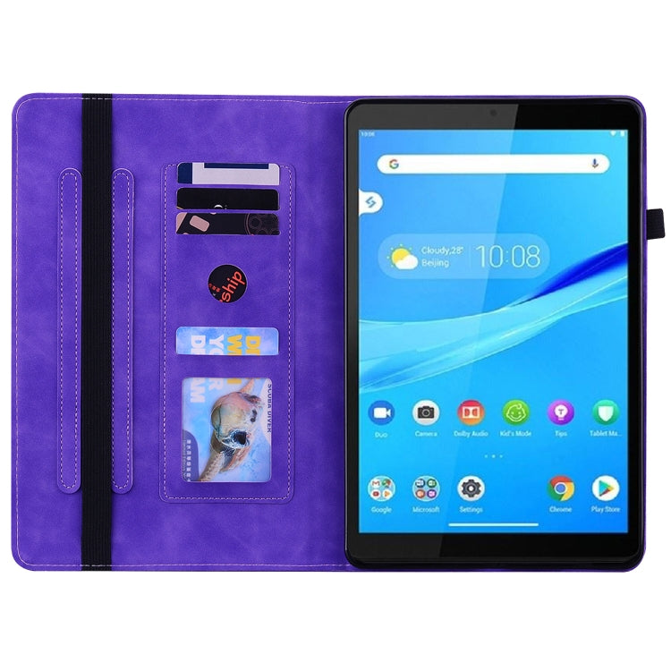 For Lenovo Tab M8 HD TB-8505F Skin Feel Solid Color Zipper Leather Tablet Case