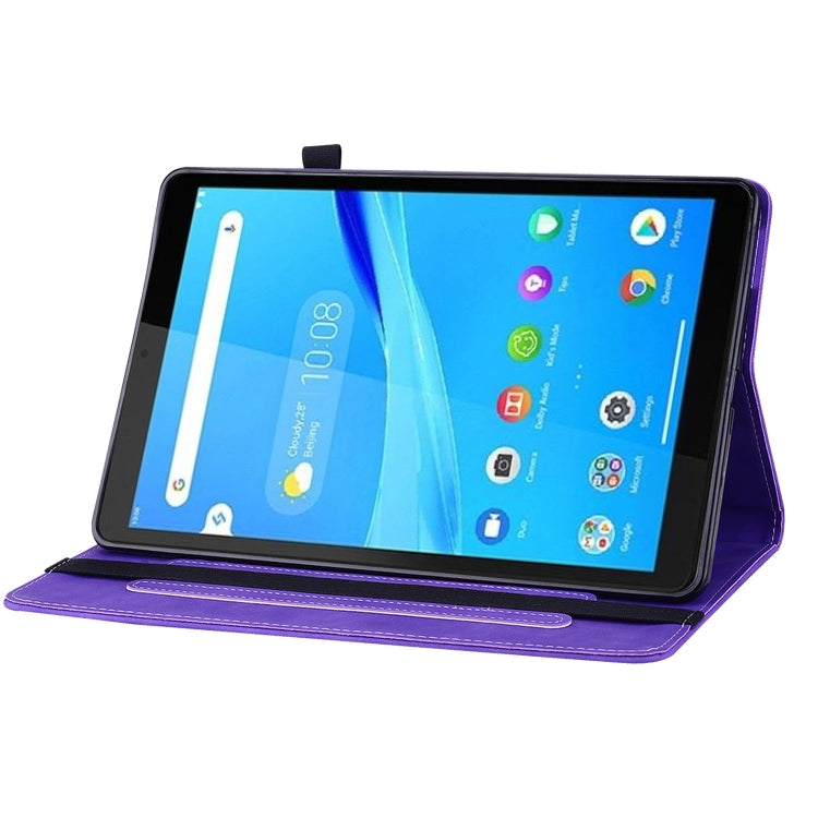 For Lenovo Tab M8 HD TB-8505F Skin Feel Solid Color Zipper Leather Tablet Case