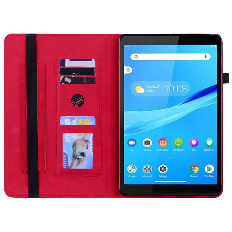 For Lenovo Tab M8 HD TB-8505F Skin Feel Solid Color Zipper Leather Tablet Case