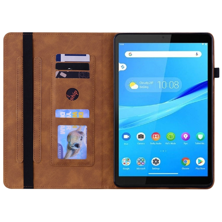 For Lenovo Tab M8 HD TB-8505F Skin Feel Solid Color Zipper Leather Tablet Case