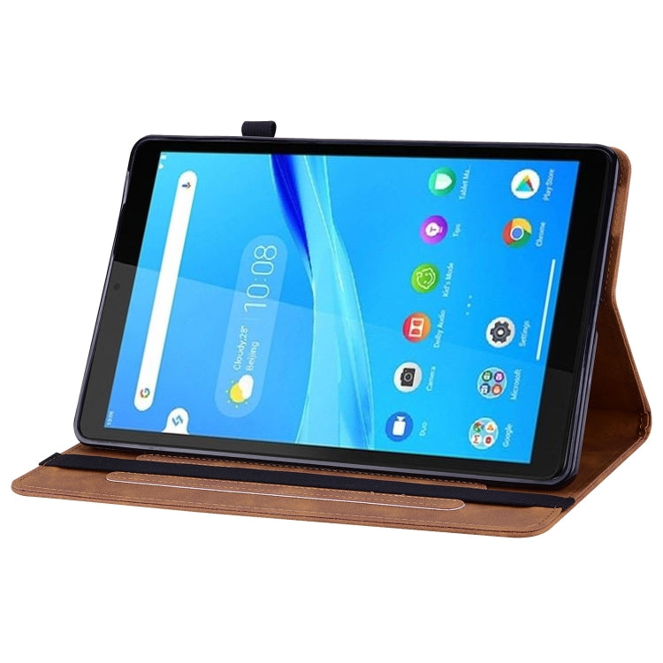 For Lenovo Tab M8 HD TB-8505F Skin Feel Solid Color Zipper Leather Tablet Case