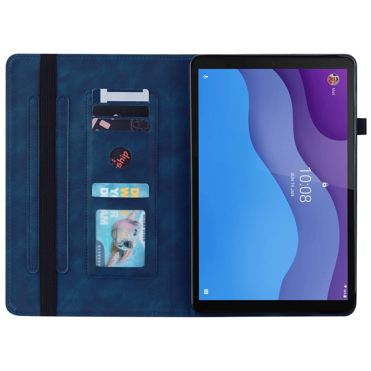 For Lenovo Tab M10 HD 2nd Gen TB-X306X Skin Feel Solid Color Zipper Leather Tablet Case