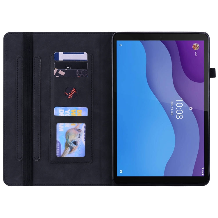 For Lenovo Tab M10 HD 2nd Gen TB-X306X Skin Feel Solid Color Zipper Leather Tablet Case