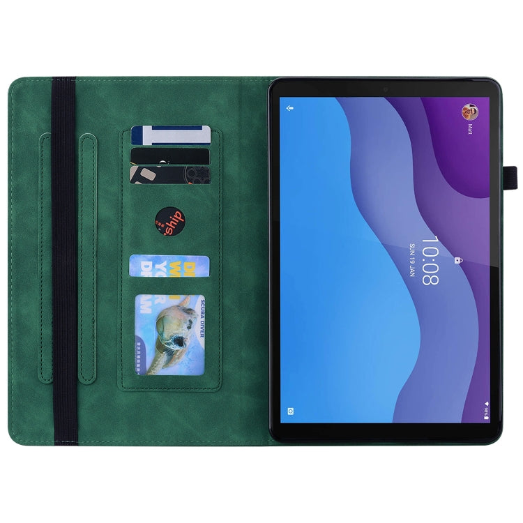 For Lenovo Tab M10 HD 2nd Gen TB-X306X Skin Feel Solid Color Zipper Leather Tablet Case