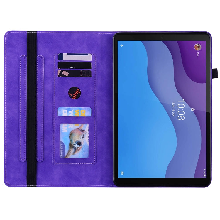 For Lenovo Tab M10 HD 2nd Gen TB-X306X Skin Feel Solid Color Zipper Leather Tablet Case