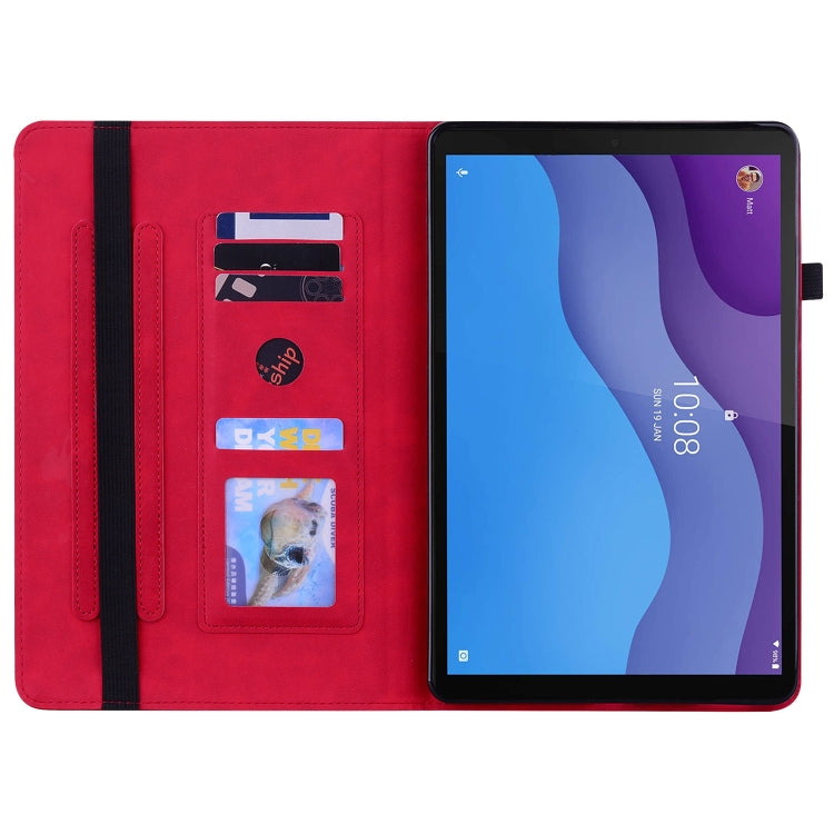 For Lenovo Tab M10 HD 2nd Gen TB-X306X Skin Feel Solid Color Zipper Leather Tablet Case