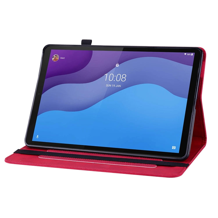 For Lenovo Tab M10 HD 2nd Gen TB-X306X Skin Feel Solid Color Zipper Leather Tablet Case