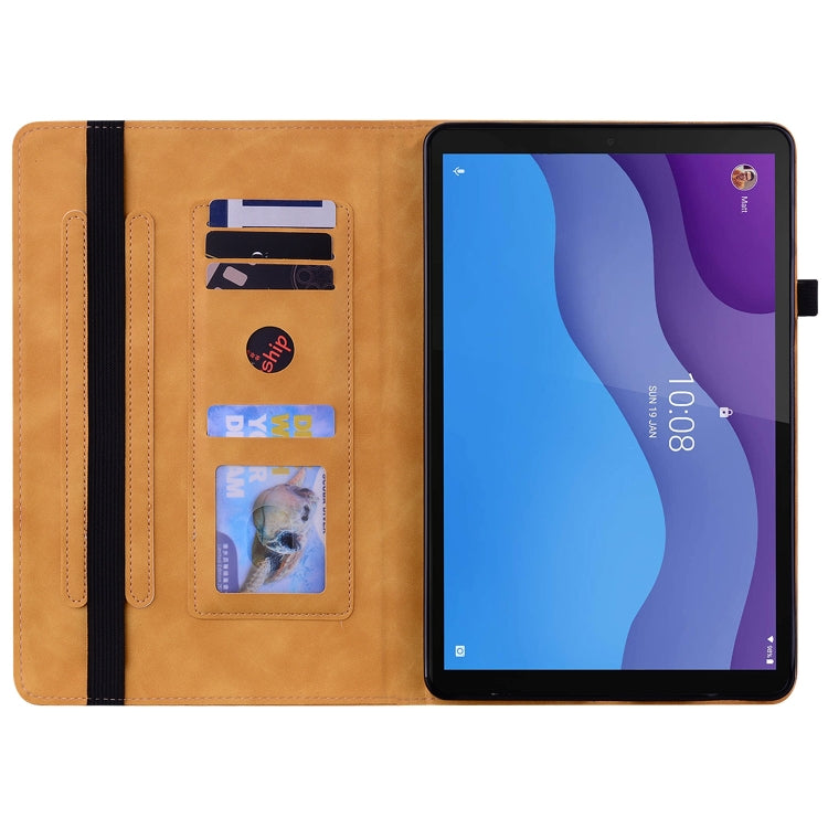 For Lenovo Tab M10 HD 2nd Gen TB-X306X Skin Feel Solid Color Zipper Leather Tablet Case