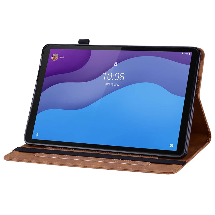 For Lenovo Tab M10 HD 2nd Gen TB-X306X Skin Feel Solid Color Zipper Leather Tablet Case