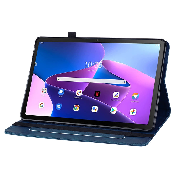 For Lenovo Tab M10 Plus 10.6 3rd Gen 2022 Skin Feel Solid Color Zipper Leather Tablet Case