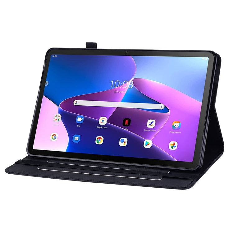 For Lenovo Tab M10 Plus 10.6 3rd Gen 2022 Skin Feel Solid Color Zipper Leather Tablet Case