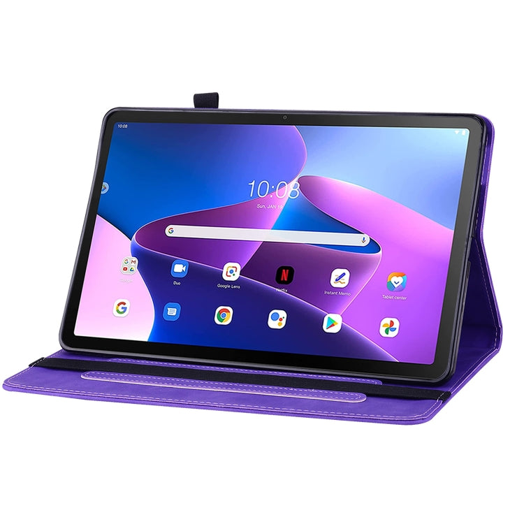 For Lenovo Tab M10 Plus 10.6 3rd Gen 2022 Skin Feel Solid Color Zipper Leather Tablet Case