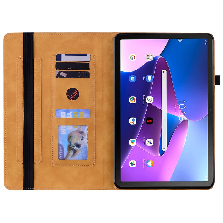 For Lenovo Tab M10 Plus 10.6 3rd Gen 2022 Skin Feel Solid Color Zipper Leather Tablet Case