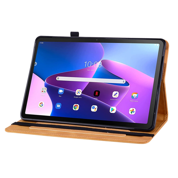 For Lenovo Tab M10 Plus 10.6 3rd Gen 2022 Skin Feel Solid Color Zipper Leather Tablet Case