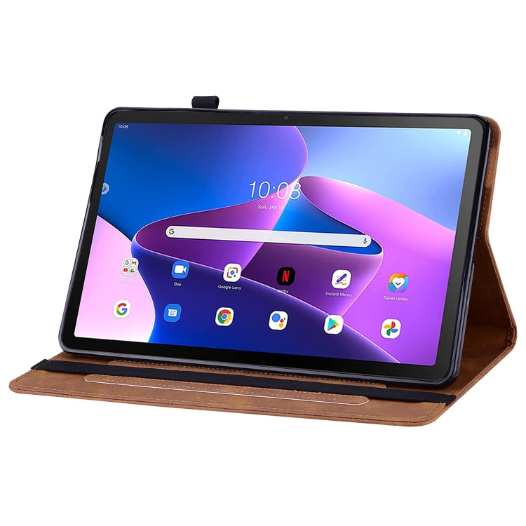 For Lenovo Tab M10 Plus 10.6 3rd Gen 2022 Skin Feel Solid Color Zipper Leather Tablet Case