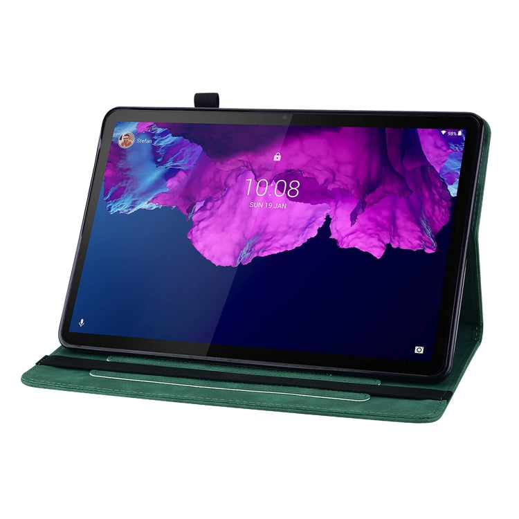 For Lenovo Tab P11 TB-J606F Skin Feel Solid Color Zipper Leather Tablet Case