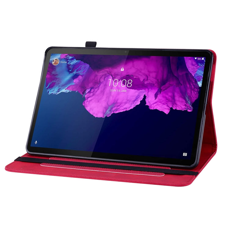 For Lenovo Tab P11 TB-J606F Skin Feel Solid Color Zipper Leather Tablet Case