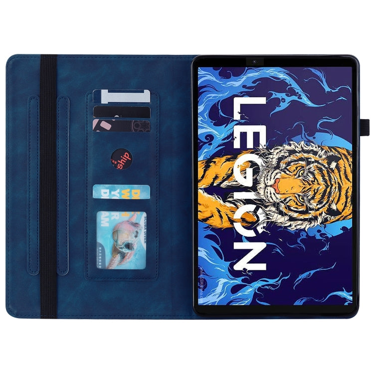 For Lenovo Legion Y700 TB-9707F Skin Feel Solid Color Zipper Leather Tablet Case