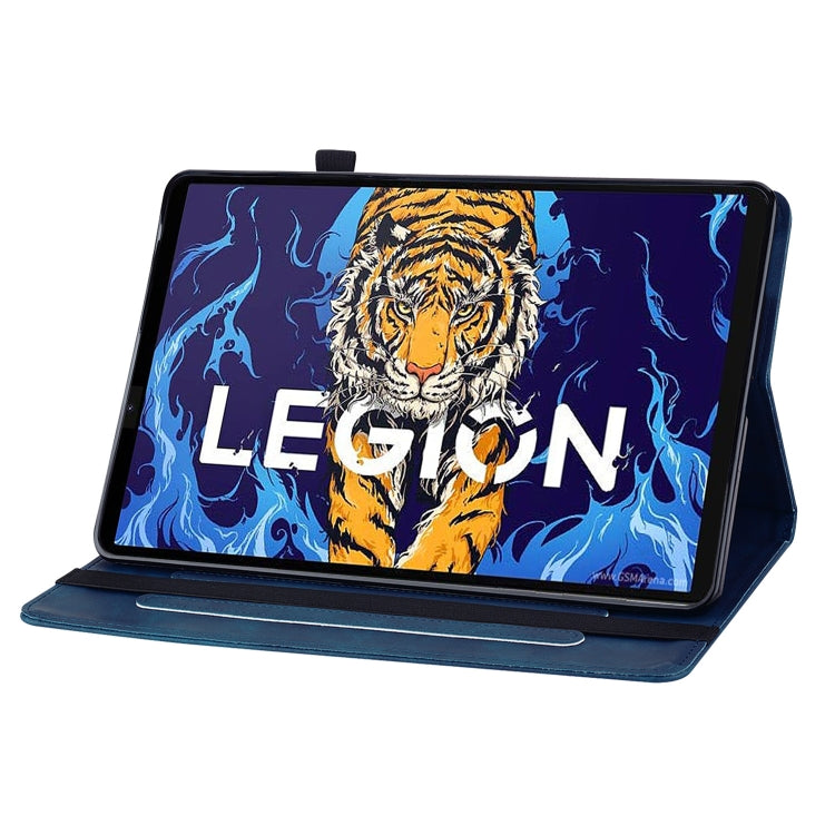 For Lenovo Legion Y700 TB-9707F Skin Feel Solid Color Zipper Leather Tablet Case