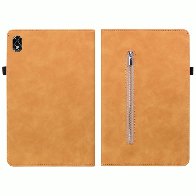 For Lenovo Legion Y700 TB-9707F Skin Feel Solid Color Zipper Leather Tablet Case