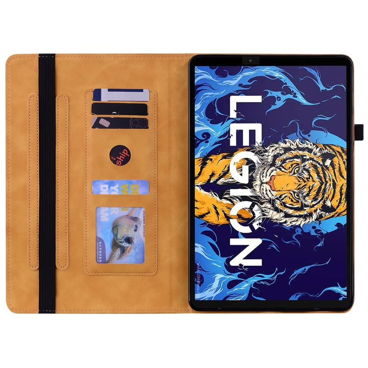 For Lenovo Legion Y700 TB-9707F Skin Feel Solid Color Zipper Leather Tablet Case