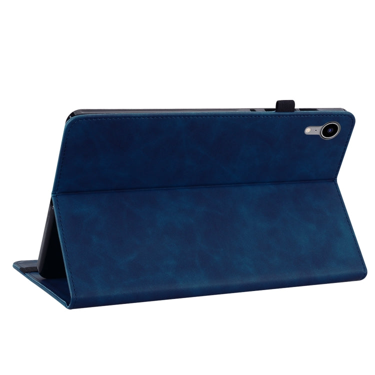 For iPad mini 6 Skin Feel Solid Color Zipper Smart Leather Tablet Case