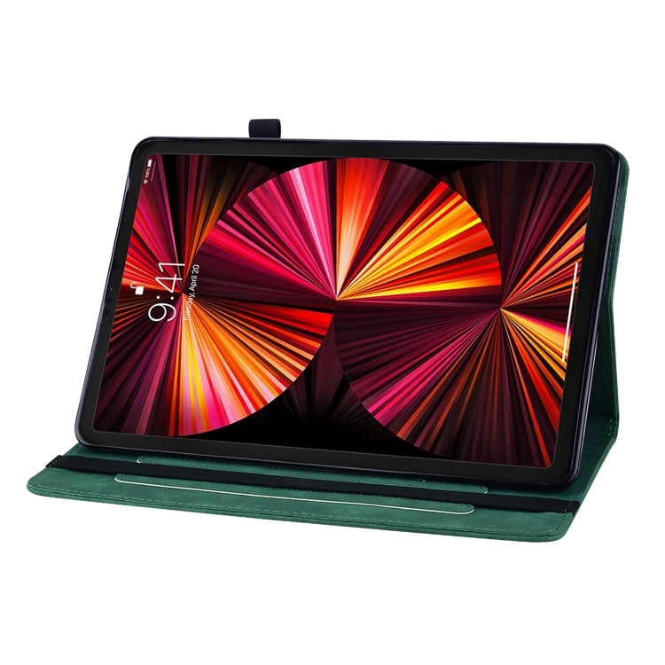 For iPad Pro 12.9 2022 / 2021 / 2020 Skin Feel Solid Color Zipper Smart Leather Tablet Case