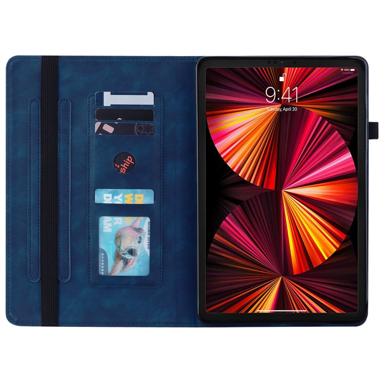 For iPad Pro 11 2022 / 2021 / 2020 / 2018 Skin Feel Solid Color Zipper Smart Leather Tablet Case