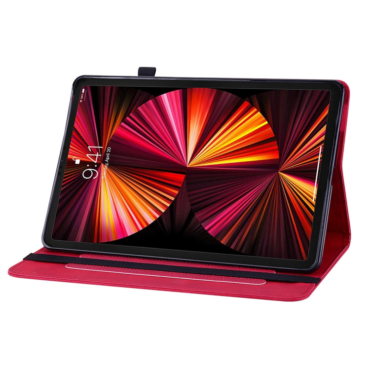 For iPad Pro 11 2022 / 2021 / 2020 / 2018 Skin Feel Solid Color Zipper Smart Leather Tablet Case