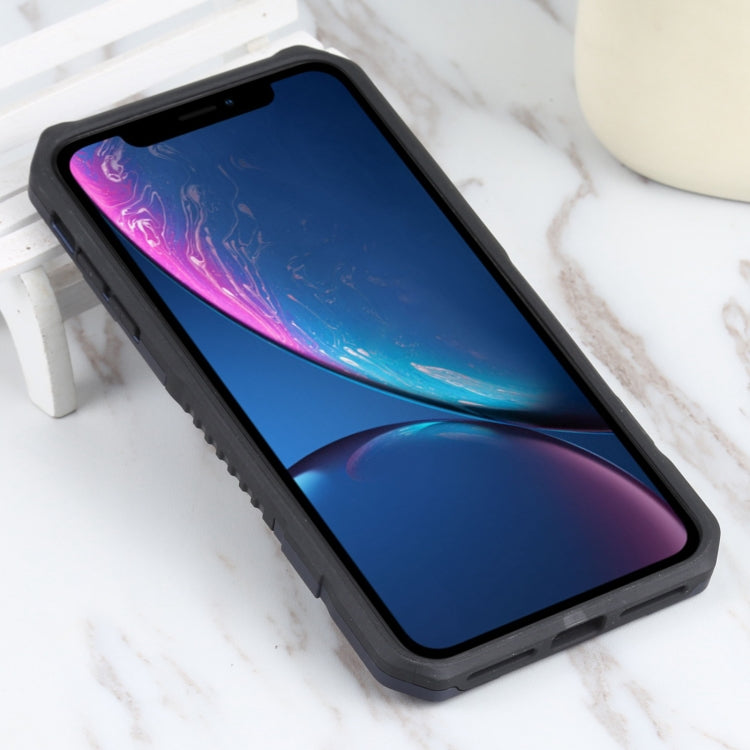 For iPhone XR Vanguard Lanyard Kickstand TPU + PC Phone Case