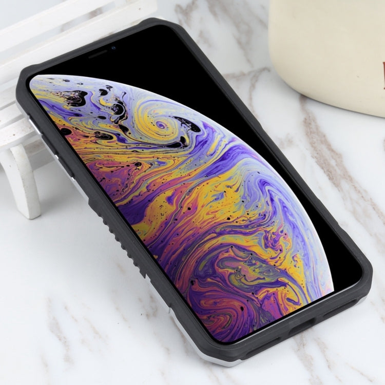 For iPhone XS Max Vanguard Lanyard Kickstand TPU + PC Phone Case