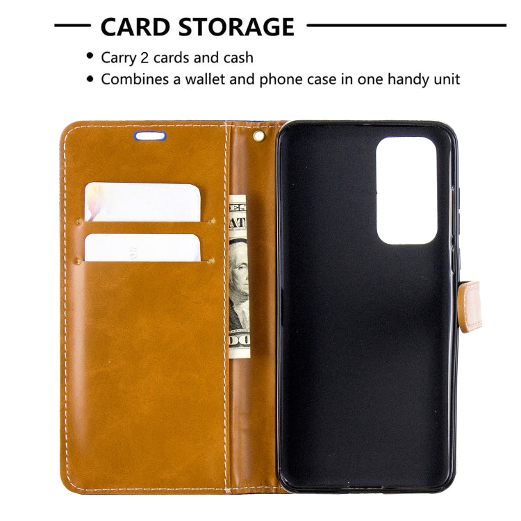 For Huawei P40 Color Matching Denim Texture Horizontal Flip Leather Case with Holder & Card Slots & Wallet & Lanyard