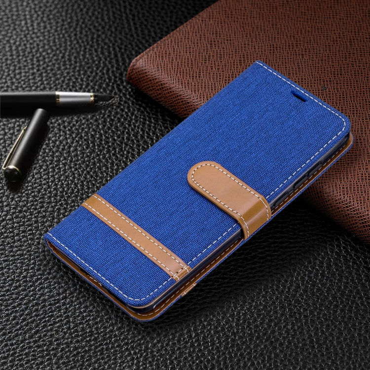 For Huawei P40 Color Matching Denim Texture Horizontal Flip Leather Case with Holder & Card Slots & Wallet & Lanyard