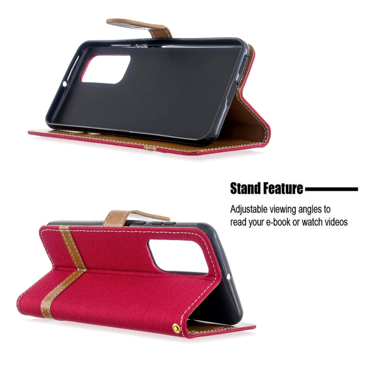 For Huawei P40 Color Matching Denim Texture Horizontal Flip Leather Case with Holder & Card Slots & Wallet & Lanyard
