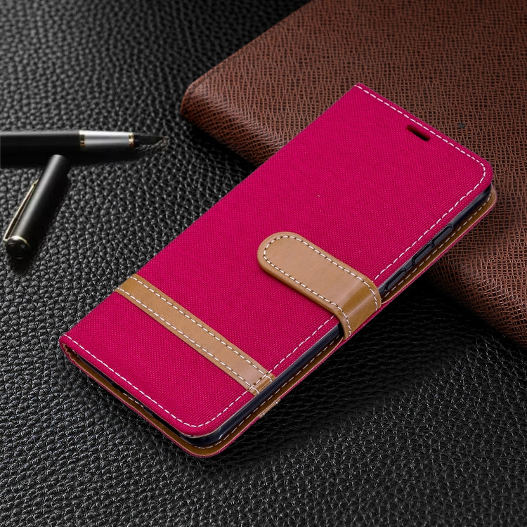 For Huawei P40 Color Matching Denim Texture Horizontal Flip Leather Case with Holder & Card Slots & Wallet & Lanyard