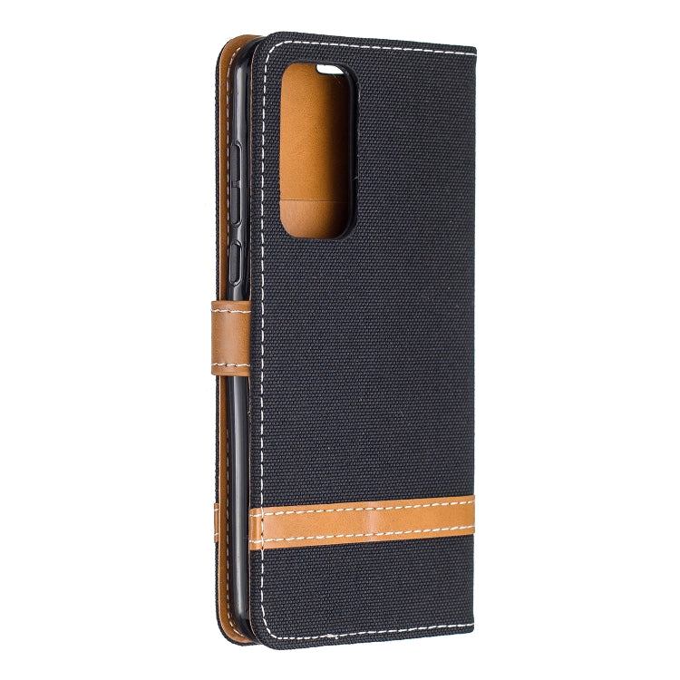 For Huawei P40 Color Matching Denim Texture Horizontal Flip Leather Case with Holder & Card Slots & Wallet & Lanyard