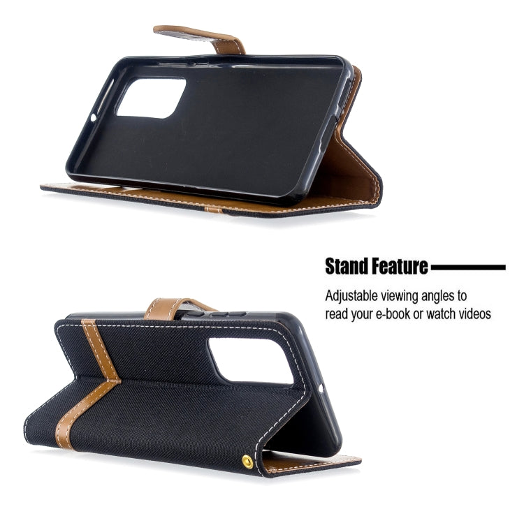 For Huawei P40 Color Matching Denim Texture Horizontal Flip Leather Case with Holder & Card Slots & Wallet & Lanyard