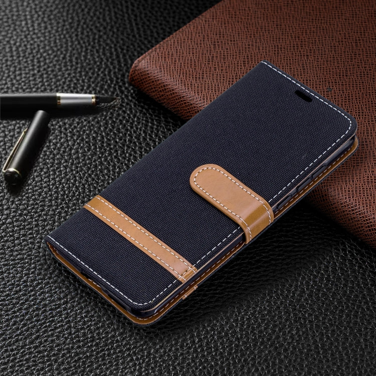 For Huawei P40 Color Matching Denim Texture Horizontal Flip Leather Case with Holder & Card Slots & Wallet & Lanyard