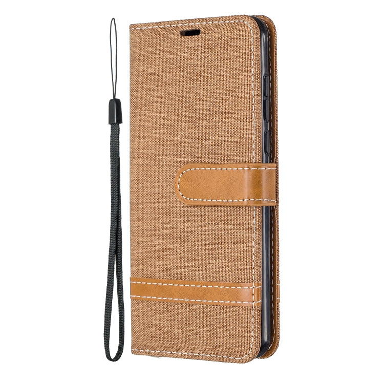 For Huawei P40 Color Matching Denim Texture Horizontal Flip Leather Case with Holder & Card Slots & Wallet & Lanyard