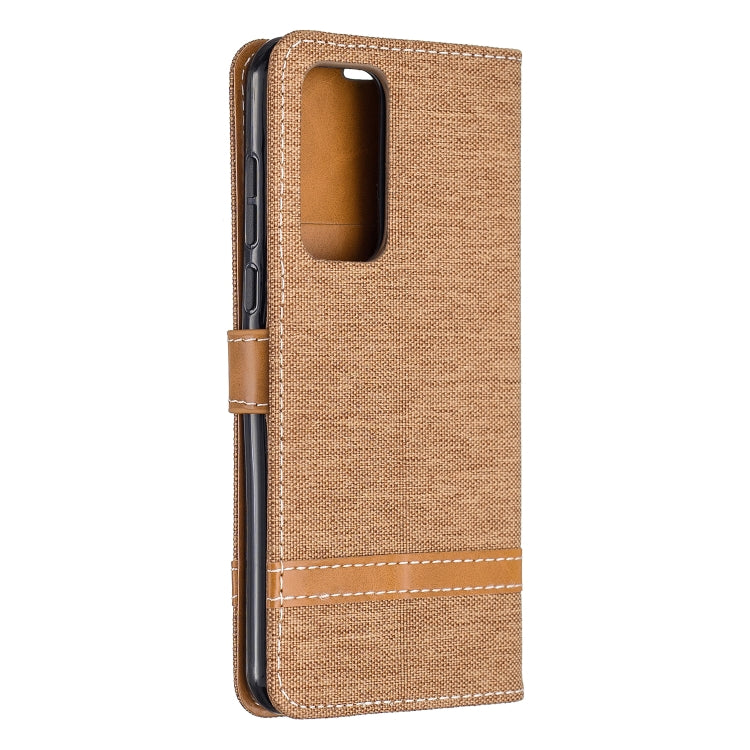 For Huawei P40 Color Matching Denim Texture Horizontal Flip Leather Case with Holder & Card Slots & Wallet & Lanyard