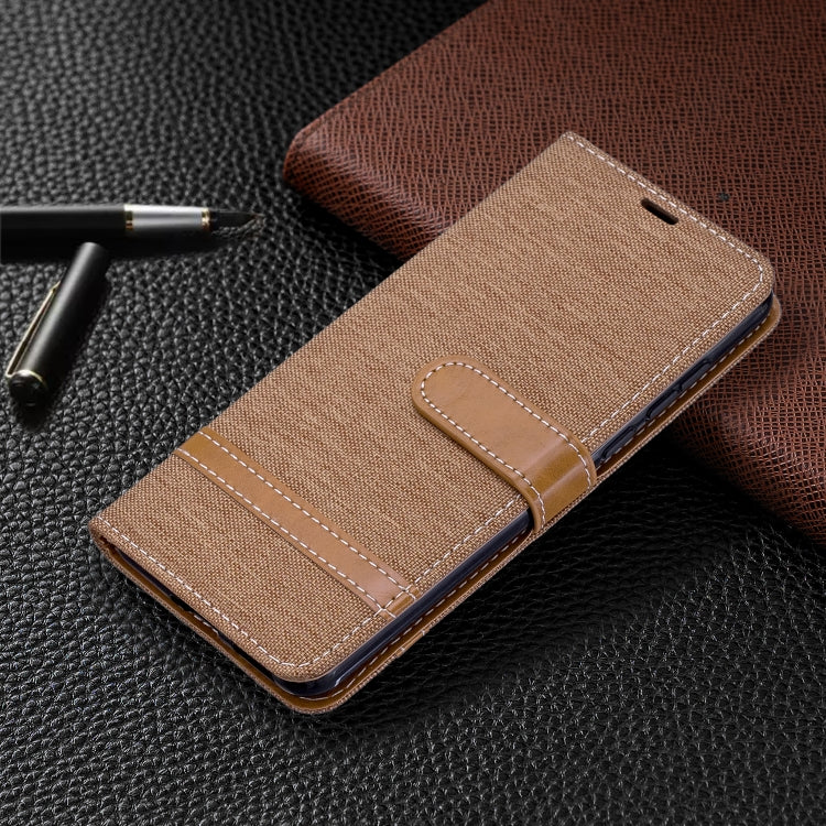For Huawei P40 Color Matching Denim Texture Horizontal Flip Leather Case with Holder & Card Slots & Wallet & Lanyard