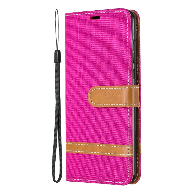 For Huawei P40 Color Matching Denim Texture Horizontal Flip Leather Case with Holder & Card Slots & Wallet & Lanyard
