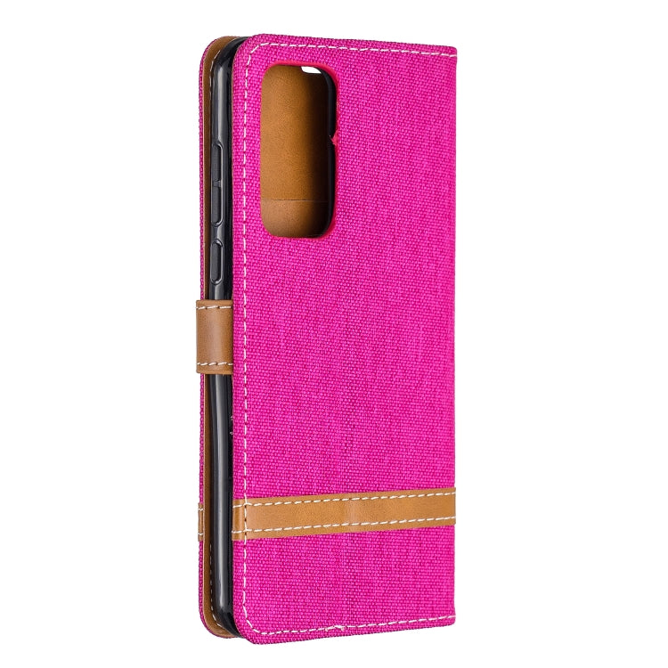 For Huawei P40 Color Matching Denim Texture Horizontal Flip Leather Case with Holder & Card Slots & Wallet & Lanyard