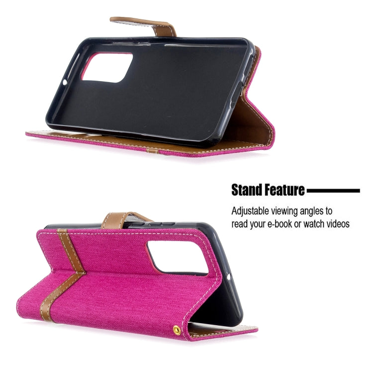 For Huawei P40 Color Matching Denim Texture Horizontal Flip Leather Case with Holder & Card Slots & Wallet & Lanyard